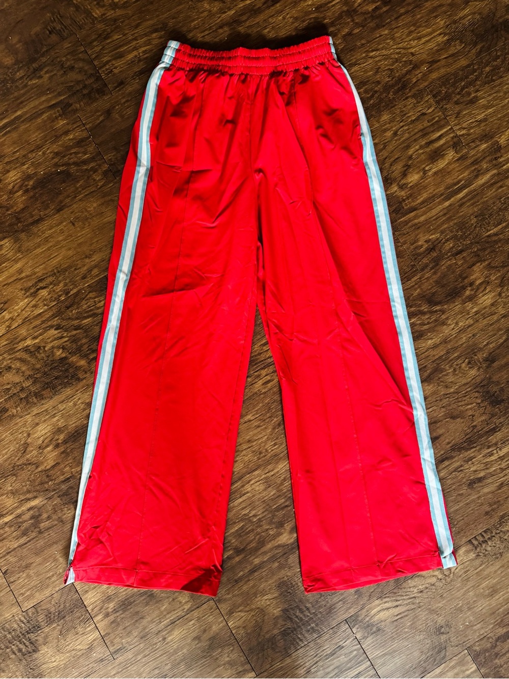 Red Trakkies with Side Stripes